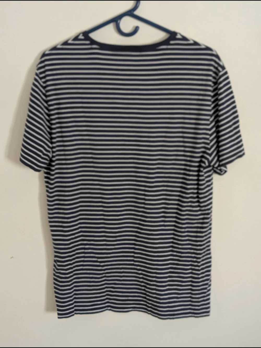 Polo Ralph Lauren Mens Navy White Striped Logo Cotton Jersey T-Shirt L